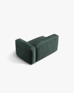 MODUL COTIERA CANAPEA/COLTAR MARTINA, 160X106 CM, PE DREAPTA, VERDE MUSCHI, TAPITAT CU TAPITERIE DIN TEXTIL CATIFEA VOGUE, MICADONI - Img 3