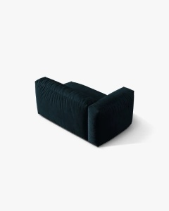 MODUL COTIERA CANAPEA/COLTAR MARTINA, 160X106 CM, PE STANGA, ALBASTRU INCHIS, TAPITAT CU TAPITERIE DIN TEXTIL CATIFEA VOGUE, MICADONI - Img 3