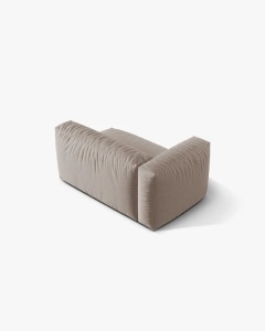 MODUL COTIERA CANAPEA/COLTAR MARTINA, 160X106 CM, PE STANGA, BEJ INCHIS, TAPITAT CU TAPITERIE DIN TEXTIL STRUCTURAT BOSTON, MICADONI - Img 3