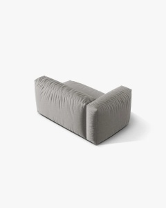 MODUL COTIERA CANAPEA/COLTAR MARTINA, 160X106 CM, PE STANGA, GRI DESCHIS, TAPITAT CU TAPITERIE DIN TEXTIL STRUCTURAT BOSTON, MICADONI - Img 3