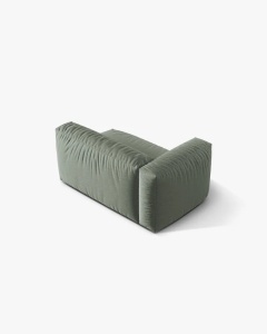 MODUL COTIERA CANAPEA/COLTAR MARTINA, 160X106 CM, PE STANGA, VERDE MUSCHI, TAPITAT CU TAPITERIE DIN TEXTIL STRUCTURAT BOSTON, MICADONI - Img 3