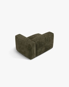 MODUL LATERAL PENTRU CANAPEA MARTINA, PE DREAPTA, VERDE MUSCHI, TAPITAT CU TAPITERIE DIN TEXTIL CORDOI TILIA, MICADONI - Img 3