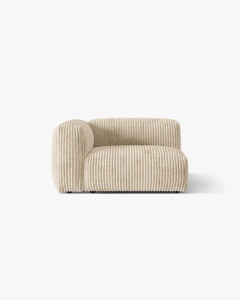 MODUL LATERAL PENTRU CANAPEA MARTINA, PE STANGA, BEJ DESCHIS, TAPITAT CU TAPITERIE DIN TEXTIL CORDOI TILIA, MICADONI