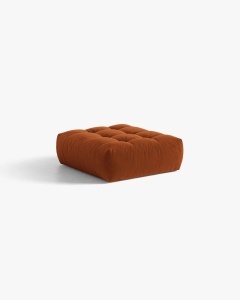 MODUL POUF CANAPEA BLOOM, CARAMIZIU, 107X99 CM, CU TAPITERIE DIN TEXTIL CATIFEA CASINO, MICADONI - Img 2
