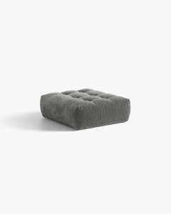 MODUL POUF CANAPEA BLOOM, GRI INCHIS, 107X99 CM, CU TAPITERIE DIN TEXTIL STRUCTURAT WIND, MICADONI - Img 2