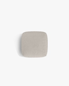 MODUL POUF CANAPEA/COLTAR MARTINA, 108X108 CM, BEJ, TAPITAT CU TAPITERIE DIN TEXTIL BOUCLE MONET, MICADONI - Img 3