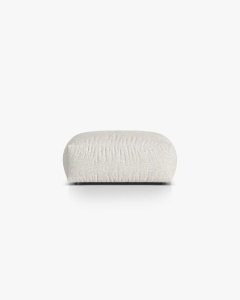 MODUL POUF CANAPEA/COLTAR MARTINA, 108X108 CM, MELANJ GRI BEJ, TAPITAT CU TAPITERIE DIN TEXTIL BOUCLE MONET, MICADONI