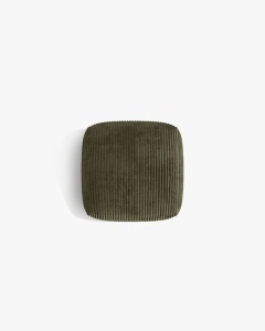 MODUL POUF CANAPEA/COLTAR MARTINA, 108X108 CM, VERDE MUSCHI, TAPITAT CU TAPITERIE DIN TEXTIL CORDOI TILIA, MICADONI - Img 3