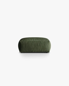 MODUL POUF CANAPEA/COLTAR MARTINA, 108X108 CM, VERDE, TAPITAT CU TAPITERIE DIN TEXTIL CATIFEA VOGUE, MICADONI