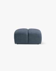 MODUL POUF COLTAR DIANA, BLUE JEANS, 60X82 CM, TAPITAT CU TAPITERIE DIN TEXTIL STRUCTURAT BUBBLE, MICADONI - Img 3
