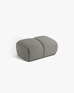 MODUL POUF COLTAR DIANA, GRI DESCHIS, 60X82 CM, TAPITAT CU TAPITERIE DIN TEXTIL STRUCTURAT BUBBLE, MICADONI