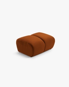 MODUL POUF COLTAR DIANA, SCORTISOARA, 60X82 CM, TAPITAT CU TAPITERIE DIN TEXTIL CATIFEA SALVADORE, MICADONI