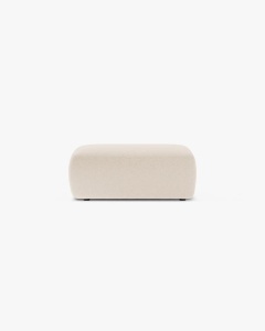 MODUL POUF KATE, MELANJ BEJ DESCHIS, 60X99 CM, TAPITAT CU TAPITERIE DIN TEXTIL STUCTURAT PUENTE, MICADONI