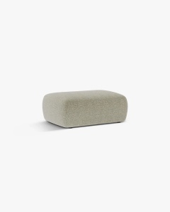 MODUL POUF KATE, MELANJ VERDE MUSCHI, 60X99 CM, TAPITAT CU TAPITERIE DIN TEXTIL STUCTURAT PUENTE, MICADONI - Img 2