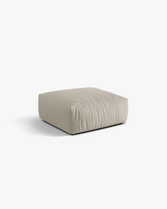 MODUL POUF PENTRU COLTAR CHRIS, 85X100, NATURAL, CU TAPITERIE DIN TEXTIL STRUCTURAT LINS, MICADONI - Img 3