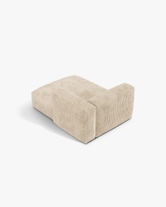 MODUL SEZLONG CANAPEA/COLTAR MARTINA, 130X176 CM, PE DREAPTA, BEJ DESCHIS, TAPITAT CU TAPITERIE DIN TEXTIL CORDOI TILIA, MICADONI - Img 3