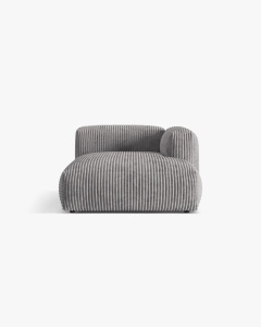 MODUL SEZLONG CANAPEA/COLTAR MARTINA, 130X176 CM, PE DREAPTA, GRI DESCHIS, TAPITAT CU TAPITERIE DIN TEXTIL CORDOI TILIA, MICADONI