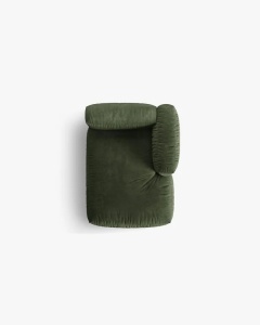 MODUL SEZLONG CANAPEA/COLTAR MARTINA, 130X176 CM, PE DREAPTA, VERDE, TAPITAT CU TAPITERIE DIN TEXTIL CATIFEA VOGUE, MICADONI - Img 4