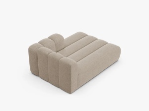 MODUL SEZLONG CANAPEA LUPIN, PE DREAPTA, BEJ INCHIS, CU TAPITERIE DIN TEXTIL CHENILLE EDEN, MICADONI - Img 3
