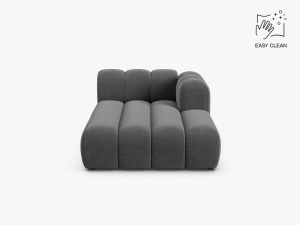 MODUL SEZLONG CANAPEA LUPIN, PE DREAPTA, GRI, CU TAPITERIE DIN TEXTIL CATIFEA VENUS, MICADONI