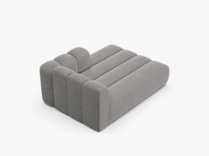 MODUL SEZLONG CANAPEA LUPIN, PE DREAPTA, GRI DESCHIS, CU TAPITERIE DIN TEXTIL CHENILLE EDEN, MICADONI - Img 3