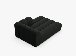 MODUL SEZLONG CANAPEA LUPIN, PE DREAPTA, NEGRU, CU TAPITERIE DIN TEXTIL BOUCLE BALOO, MICADONI - Img 3
