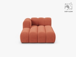 MODUL SEZLONG CANAPEA LUPIN, PE STANGA, CORAI, CU TAPITERIE DIN TEXTIL CATIFEA VENUS, MICADONI