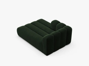 MODUL SEZLONG CANAPEA LUPIN, PE STANGA, VERDE SMARALD, CU TAPITERIE DIN TEXTIL CATIFEA VENUS, MICADONI - Img 3