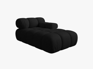 MODUL SEZLONG COLTAR BELLIS, PE DREAPTA, NEGRU, CU TAPITERIE DIN TEXTIL 3D SONIC, MICADONI - Img 2