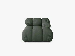 MODUL SEZLONG COLTAR BELLIS, PE DREAPTA, VERDE INCHIS, CU TAPITERIE DIN TEXTIL STRUCTURAT LIBERTY, MICADONI