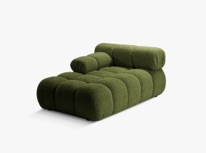 MODUL SEZLONG COLTAR BELLIS, PE STANGA, VERDE, CU TAPITERIE DIN TEXTIL BOUCLE ROLF, MICADONI - Img 2