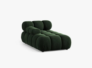 MODUL SEZLONG COLTAR BELLIS, PE STANGA, VERDE SMARALD, CU TAPITERIE DIN CATIFEA VENUS, MICADONI - Img 3
