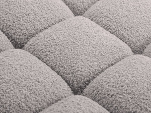 MODUL SEZLONG COLTAR BELLS, PE STANGA, GRI DESCHIS, CU TAPITERIE DIN TEXTIL BOUCLE ROLF, MICADONI - Img 5