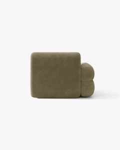 MODUL SEZLONG COLTAR NEO, PE STANGA, VERDE MASLINIU DESCHIS, 110X165 CM, TAPITAT CU TAPITERIE DIN TEXTIL CHENILLE GOLD, MICADONI - Img 4