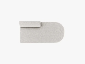 MODUL SEZLONG MILEY, PE DREAPTA, GRI DESCHIS, CU TAPITERIE DIN TEXTIL CHENILLE HAGA, MICADONI - Img 4
