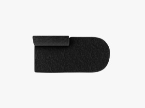MODUL SEZLONG MILEY, PE DREAPTA, NEGRU, CU TAPITERIE DIN TEXTIL CHENILLE HAGA, MICADONI - Img 4