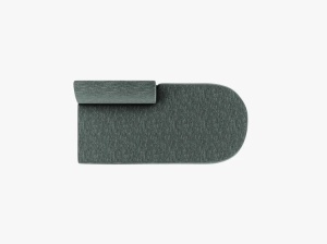 MODUL SEZLONG MILEY, PE DREAPTA, VERDE BENZINA, CU TAPITERIE DIN TEXTIL CHENILLE HAGA, MICADONI - Img 4