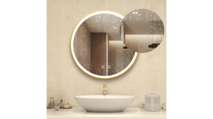 OGLINDA BAIE REA MMJ, CU LED, 90CM, AURIU, DIN STICLA, CALITATE SUPERIOARA - Img 2