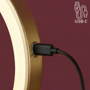 OGLINDA CU LED, PENTRU MACHIAJ GLOW, CROM, CONFECTIONATA DIN METAL SI STICLA - Img 6