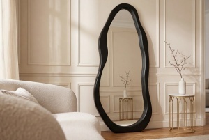 OGLINDA DE PERETE VERTICALA, ORGANIC 180CM, REALIZATA DIN MDF, CULOARE NEAGRA, ARTIM GROUP