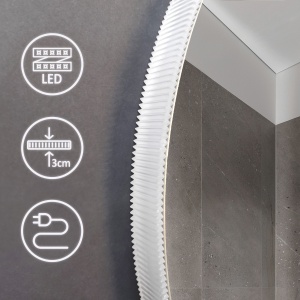 Oglindă LED 60cm ROUND BLUETOOTH - Img 2