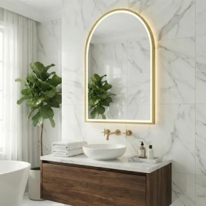 OGLINDA PENTRU BAIE, CU LED 60x100cm DART GOLD, CALITATE SUPERIOARA - Img 3