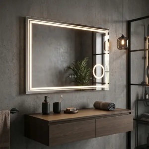 OGLINDA PENTRU BAIE, CU LED 80x60cm HAVEN, CU PANOU TACTIL - Img 3