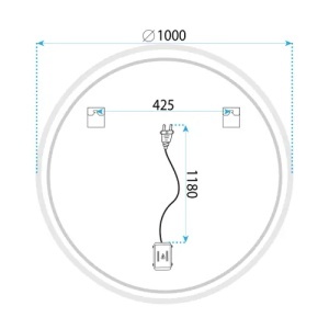 OGLINDA PENTRU BAIE, CU LED, FFJ100, 100 CM, CALITATE SUPERIOARA - Img 8