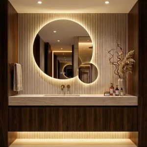OGLINDA PENTRU BAIE, CU LED R-9045 90cm + 45cm, CALITATE SUPERIOARA