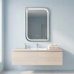 OGLINDA PENTRU BAIE, CU LED ZONE, 70X50 CM, NICKEL PERIAT - Img 6
