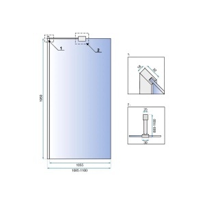 PARAVAN DE DUS REA AERO N 110, TRANSPARENT, CALITATE SUPERIOARA - Img 5