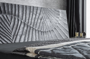 PAT 180X200CM, SCORPION, DIN LEMN MASIV MANGO NEGRU, SCULPTAT MANUAL, ARTIM GROUP SELECTION - Img 4