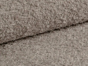 PAT TAPITAT MOUNT, 160X200, GRI CALD, SOMIERA RABATABILA, CU TAPITERIE DIN TEXTIL BOUCLE CORAL, MICADONI - Img 5