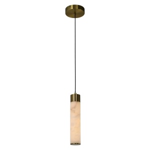 PENDUL AURALITH, 214470, CONFECTIONAT DIN METAL SI STICLA DE ALABASTRU, ALB, STIL MODERN